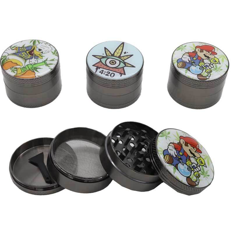 Zinc Metal Character Faces 4 Part Heavy Grinder | 50mm | Assorted Designs product image